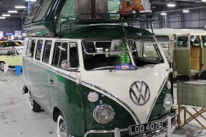 VW camper at a show.